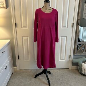 Woman Within Hot Pink waffle knit Women's Dress 14/16